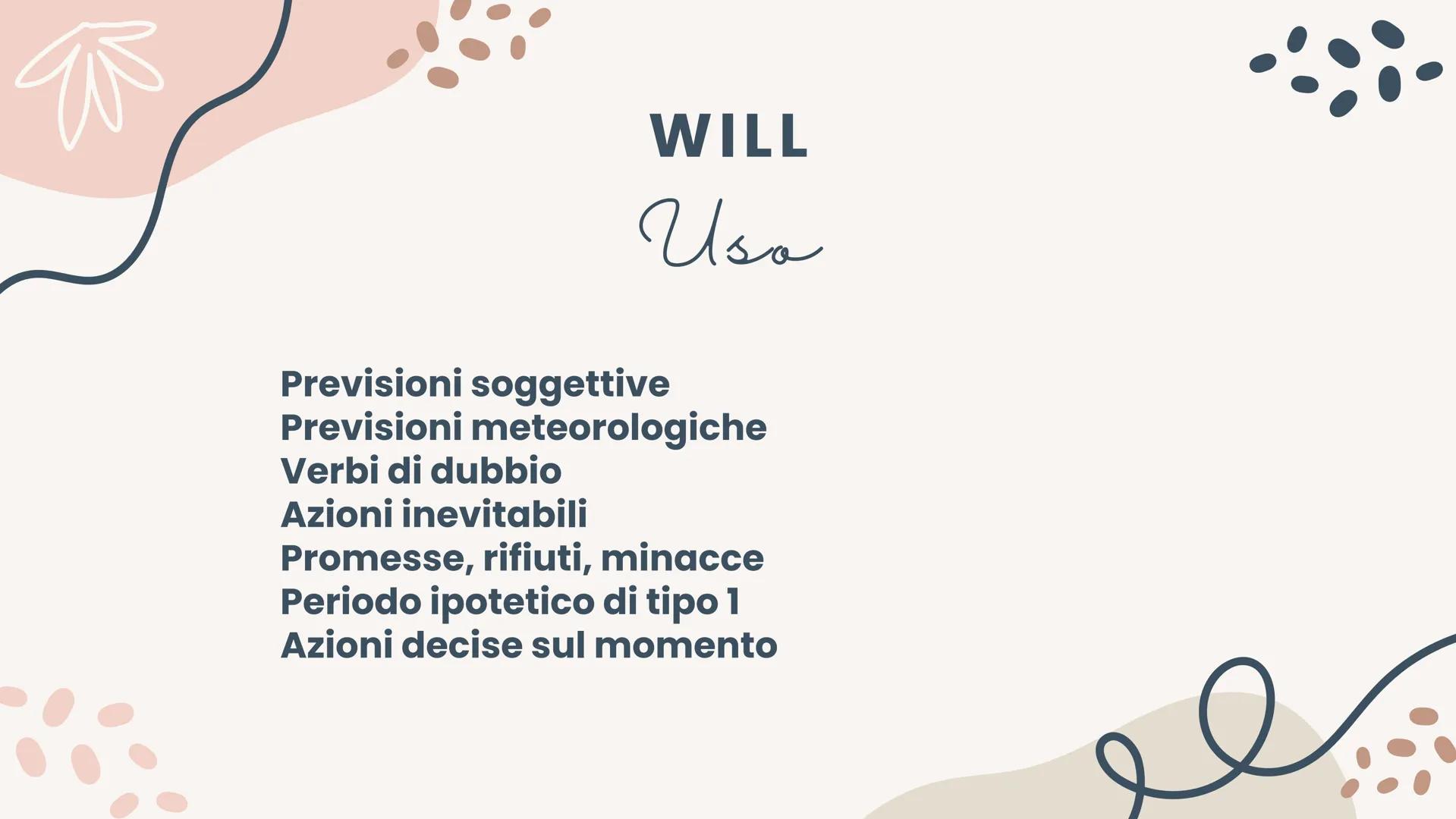 13
Tempi verbali
INGLESE
M PRESENT SIMPLE
Usa
Azioni abituali nel presente
Fatti scientifici o sempre veri
Orari dei servizi pubblici
Narrar