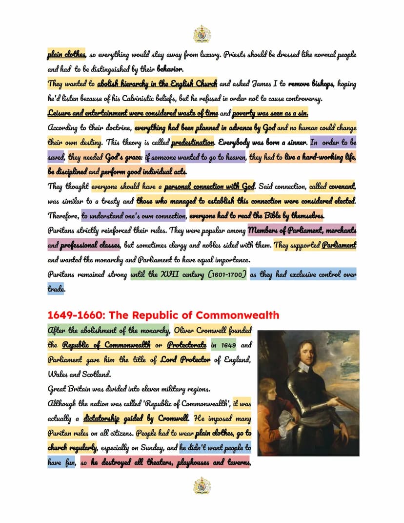 THE STUART DYNASTY,
PURITANISM AND THE REPUBLIC OF COMMONWEALTH
1603-1625: James I
The first Stuart king was James I, who came into power in