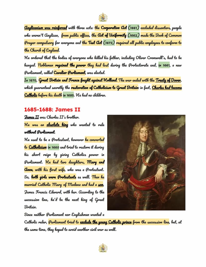 THE STUART DYNASTY,
PURITANISM AND THE REPUBLIC OF COMMONWEALTH
1603-1625: James I
The first Stuart king was James I, who came into power in