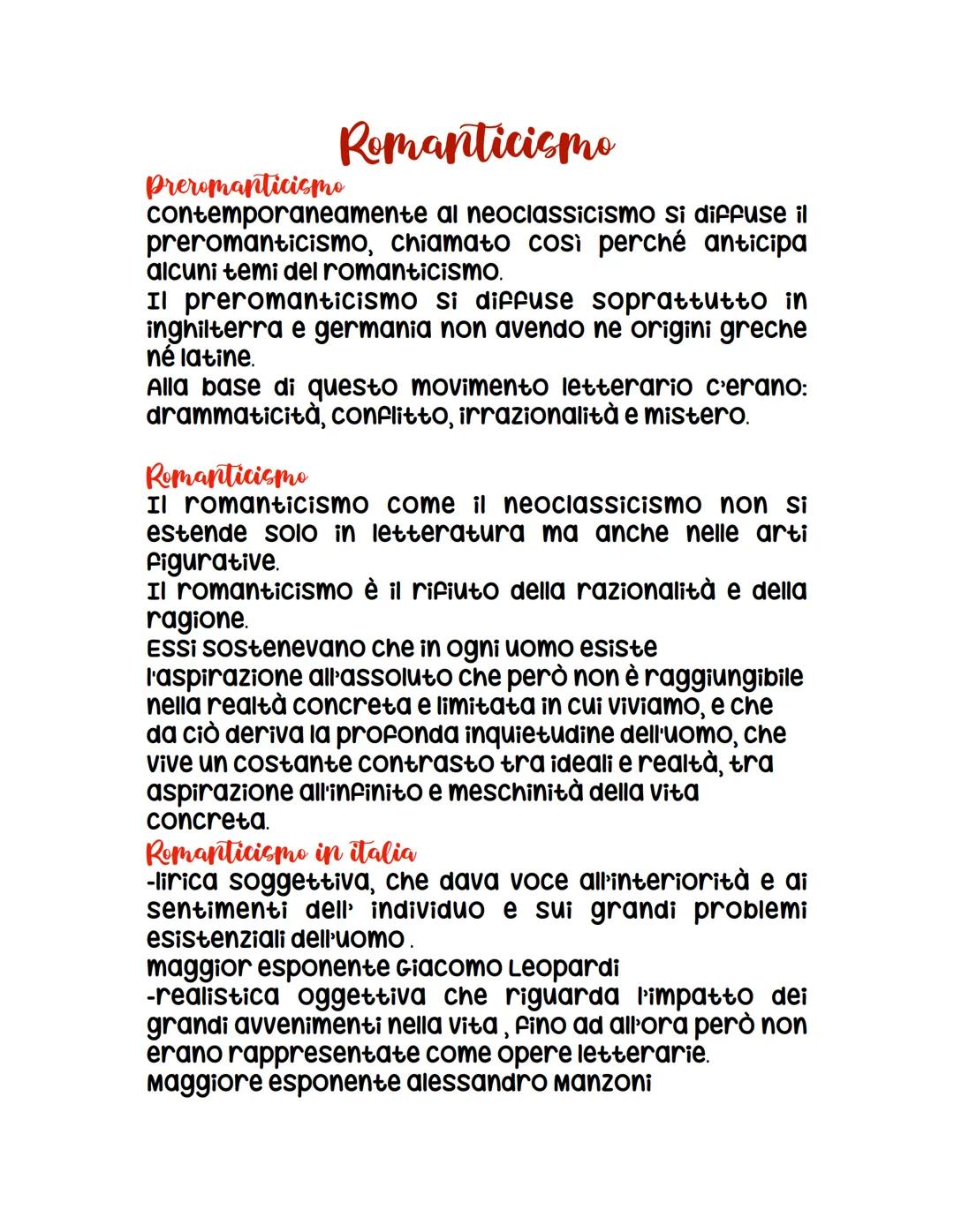 # Romanticismo

## Preromanticismo
contemporaneamente al neoclassicismo si diffuse il
preromanticismo, chiamato così perché anticipa
alcuni 