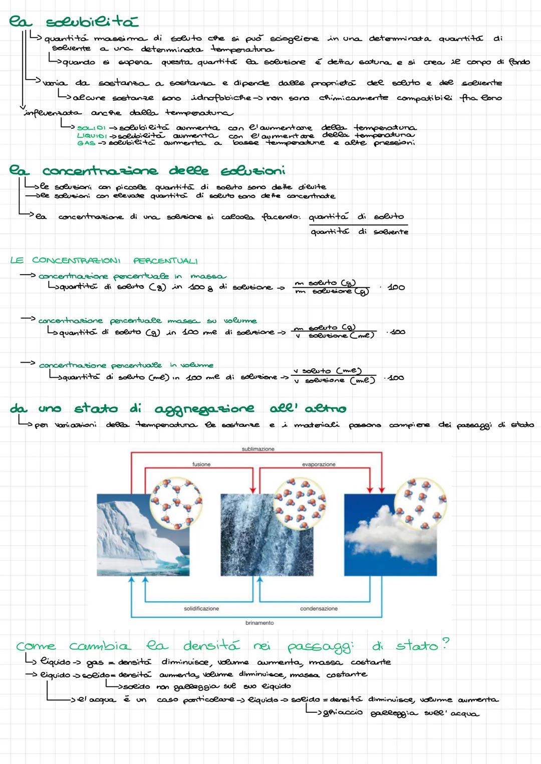 le trasformazioni fisiche della materia
gli stati fisici della materia
Li chimici compiano le loro indagini su porzioni delimitate di materi