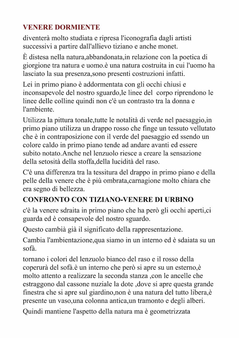 GIORGIONE
rapporto uomo natura:
Michelangelo non ne era particolarmente appassionato,
Leonardo invece lo era già di più siccome faceva studi