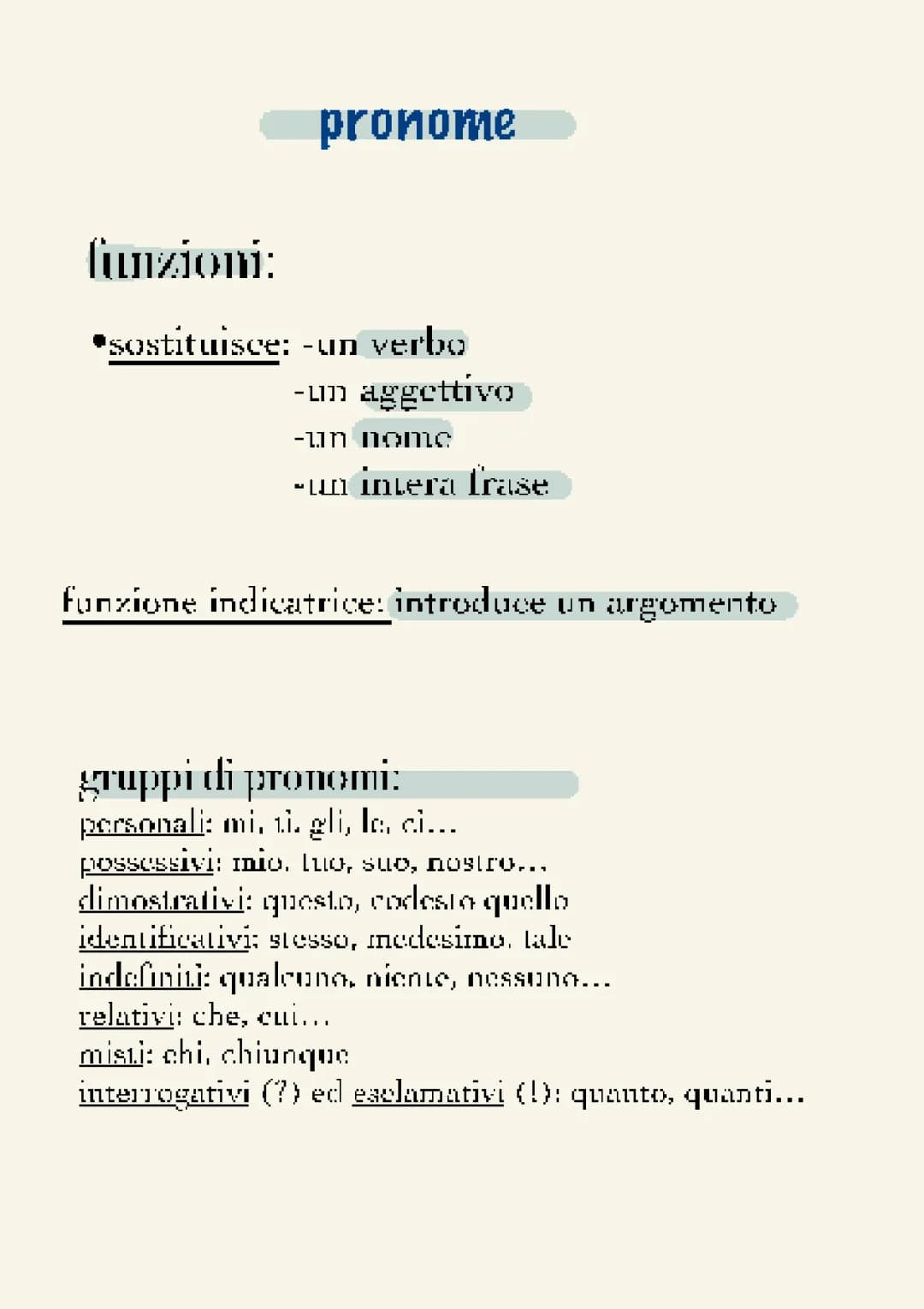 Tutto sui pronomi: definizione e utilizzo