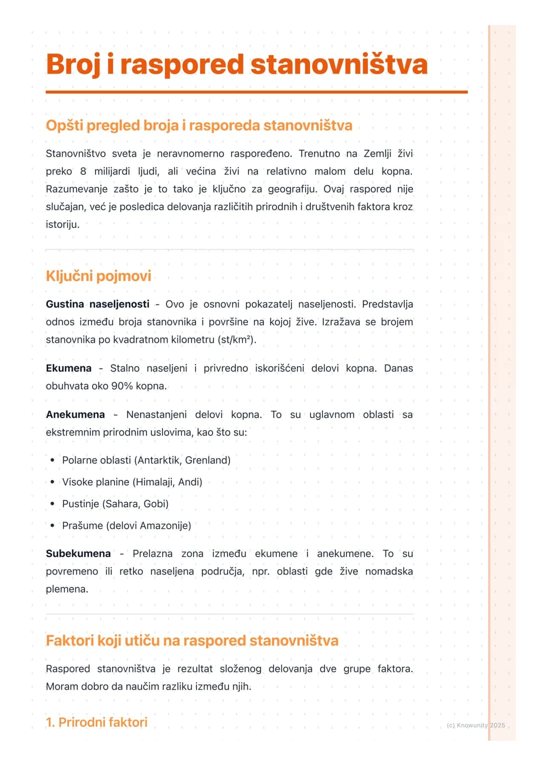 # Broj i raspored stanovništva

Opšti pregled broja i rasporeda stanovništva

Stanovništvo sveta je neravnomerno raspoređeno. Trenutno na Ze