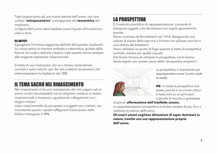 IL RINASCIMENTO
CAMBIAMENTI: L'UOMO AL CENTRO
Il passaggio dal medioevo al rinascimento porta con sé l'idea
dell'uomo al centro del mondo te