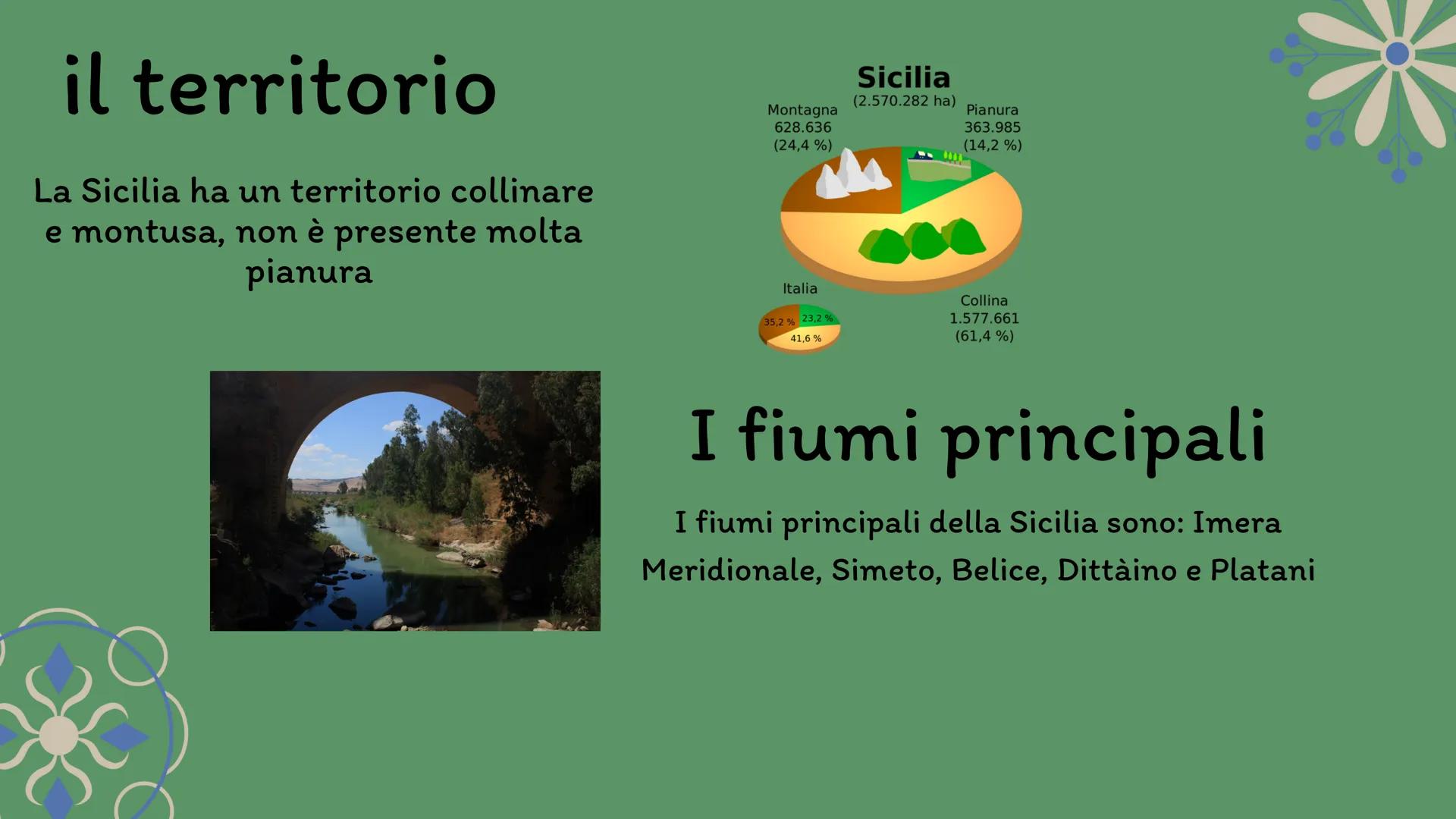 La Sicilia stemma della Sicilia
La trinacria è uno stemma che raffigura una
testa di donna con tre gambe piegate che
escono da essa. Simbolo