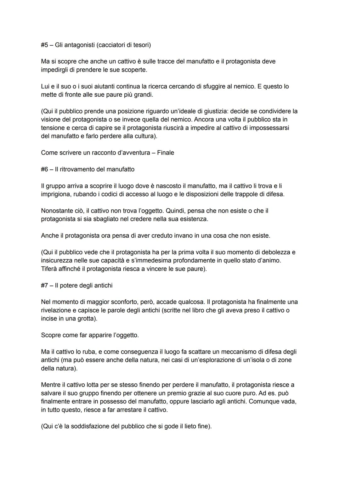 Il racconto d'avventura
1 - Creazione del personaggio
Solitamente c'è un ricercatore di antichità che studia un determinato manufatto.
Ha un