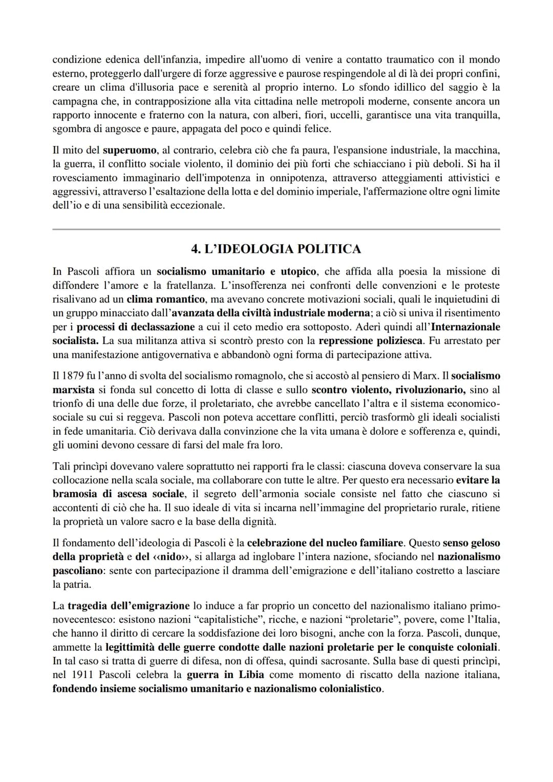 GIOVANNI PASCOLI (1855-1912)
1. VITA
Giovanni Pascoli nacque il 31 dicembre 1855 a San Mauro di Romagna, da una piccola famiglia
borghese ru