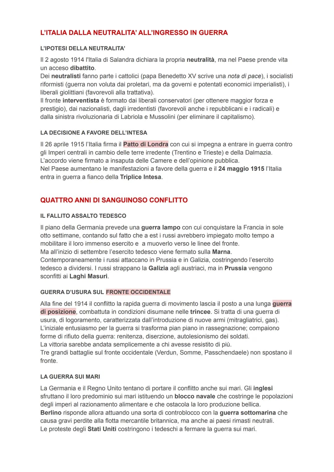 LA PRIMA GUERRA MONDIALE
LE PREMESSE DEL CONFLITTO
TENSIONI ALL'INIZIO DEL NOVECENTO
All'inizio del Novecento, l'Europa vive una situazione 