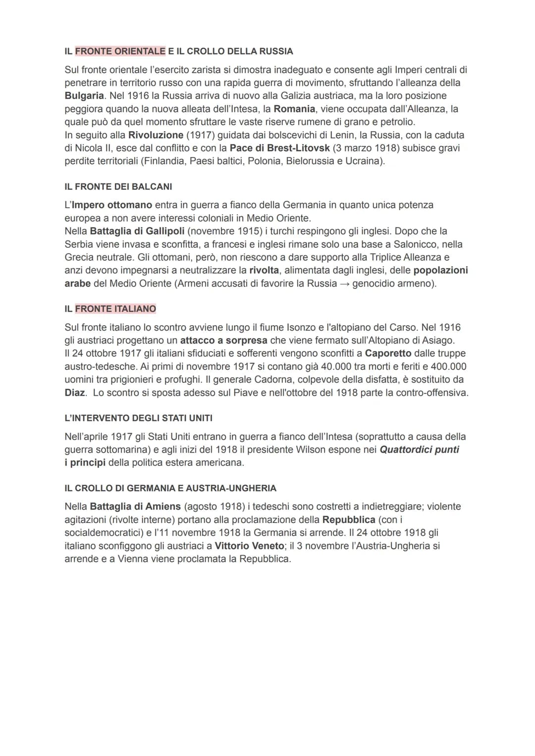 LA PRIMA GUERRA MONDIALE
LE PREMESSE DEL CONFLITTO
TENSIONI ALL'INIZIO DEL NOVECENTO
All'inizio del Novecento, l'Europa vive una situazione 