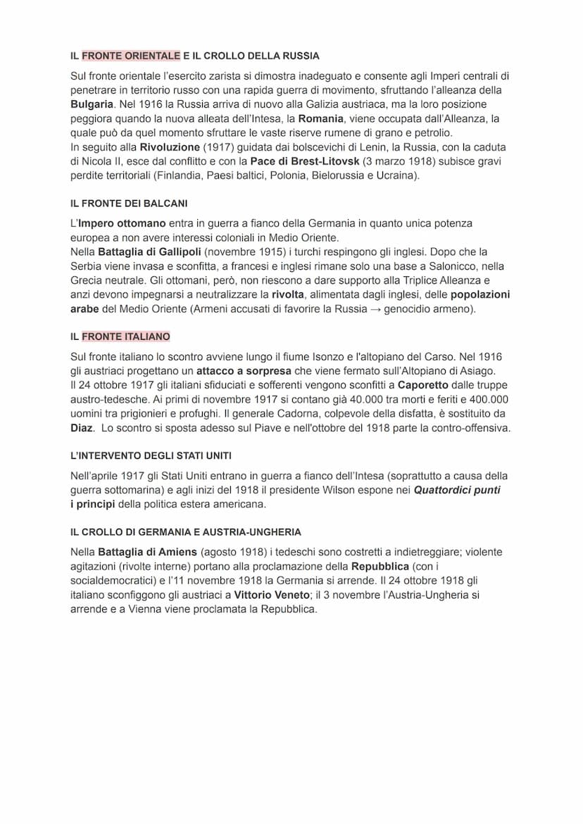 LA PRIMA GUERRA MONDIALE
LE PREMESSE DEL CONFLITTO
TENSIONI ALL'INIZIO DEL NOVECENTO
All'inizio del Novecento, l'Europa vive una situazione 
