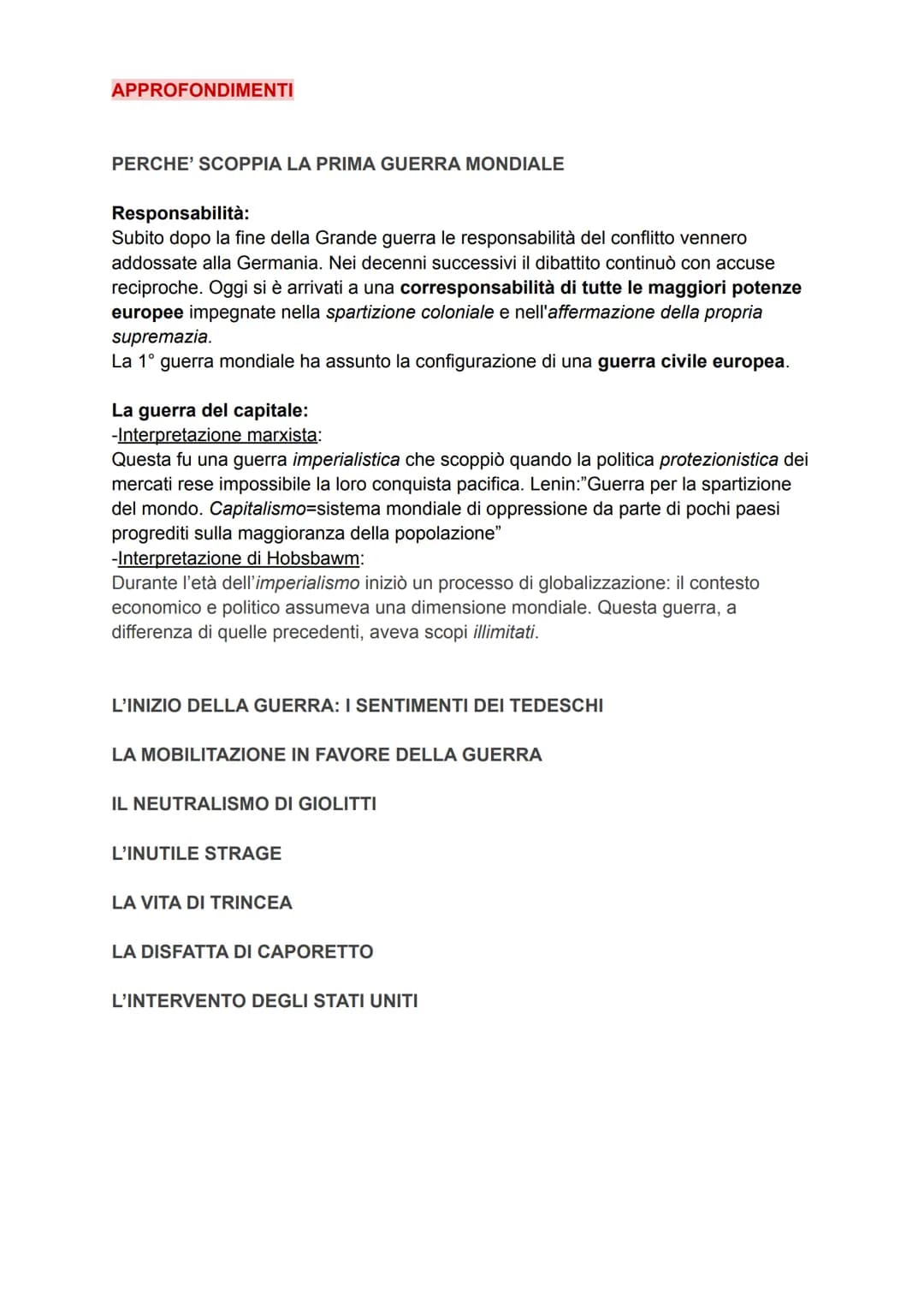 LA PRIMA GUERRA MONDIALE
LE PREMESSE DEL CONFLITTO
TENSIONI ALL'INIZIO DEL NOVECENTO
All'inizio del Novecento, l'Europa vive una situazione 