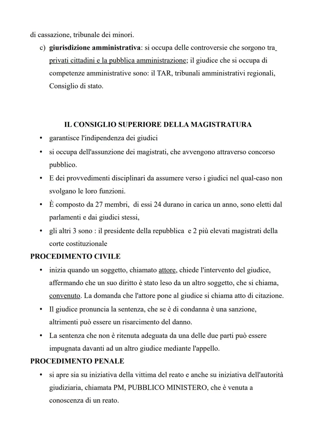MAGISTRATURA
è l'organo costituzionale che esercita la funzione giurisdizionale, cioè si occupa
di applicare le norme giuridiche nei casi co