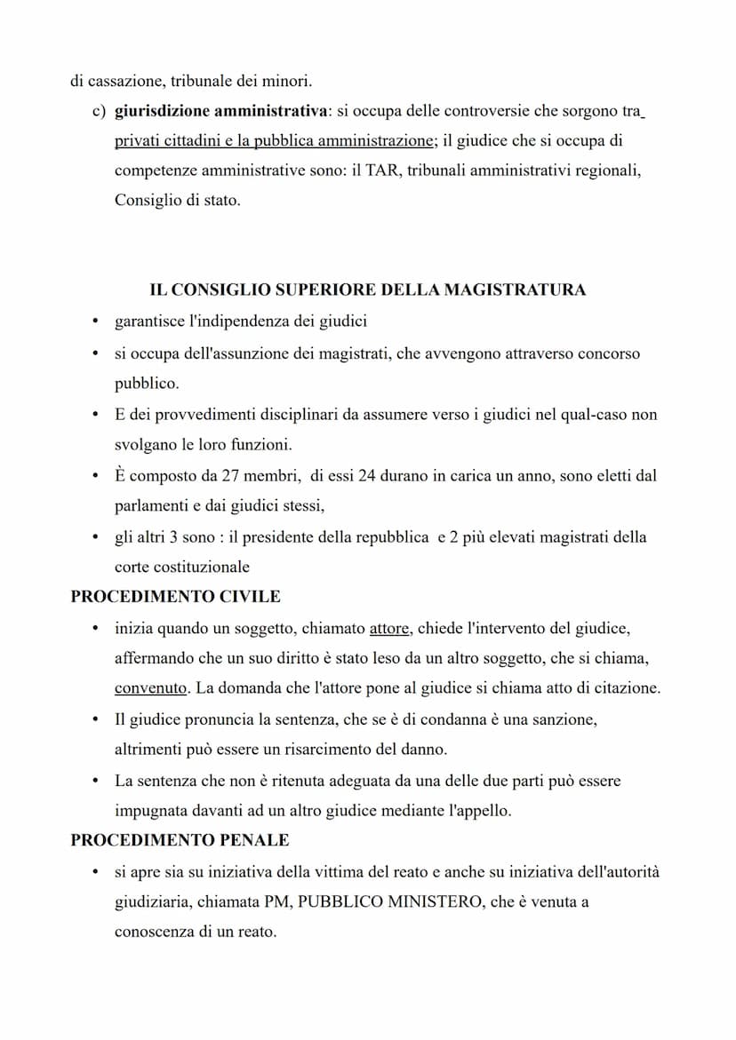 MAGISTRATURA
è l'organo costituzionale che esercita la funzione giurisdizionale, cioè si occupa
di applicare le norme giuridiche nei casi co