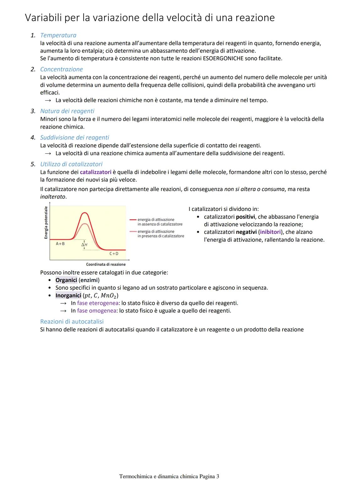# Termodinamica e termochimica

Una reazione chimica è un processo in cui avviene una trasformazione di materia e una trasformazione di ener
