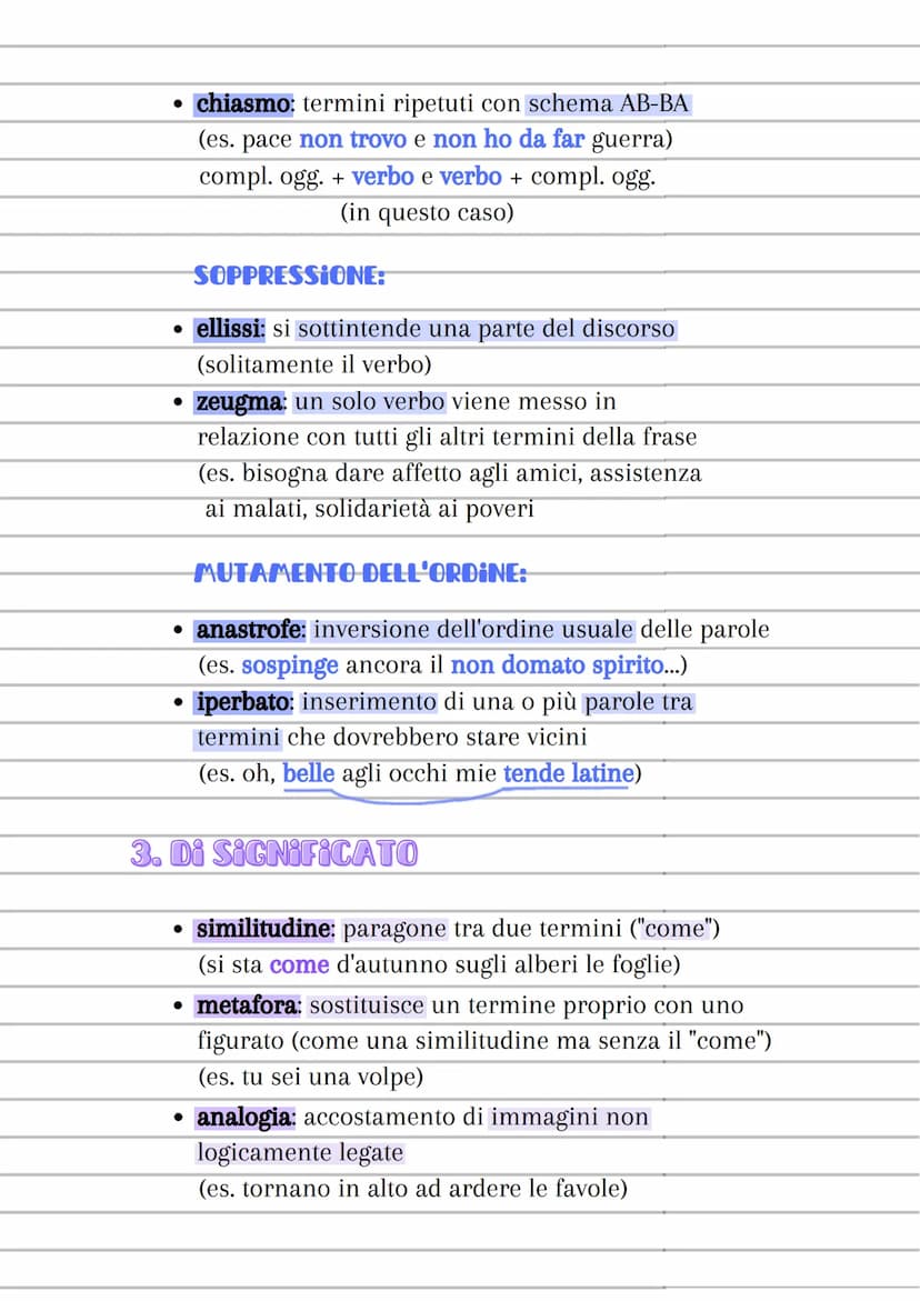 FIGURE RETORICHE
1. Di SUONO
• onomatopea: una parola produce un suono
1) parole prive i significato proprio (fru fru)
2) parole con signifi
