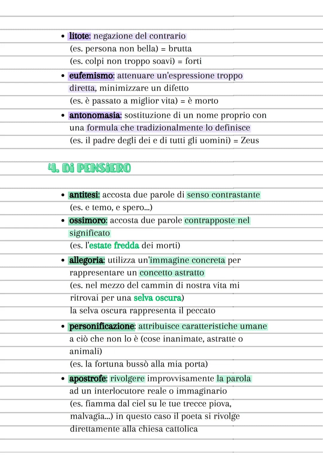 FIGURE RETORICHE
1. Di SUONO
• onomatopea: una parola produce un suono
1) parole prive i significato proprio (fru fru)
2) parole con signifi