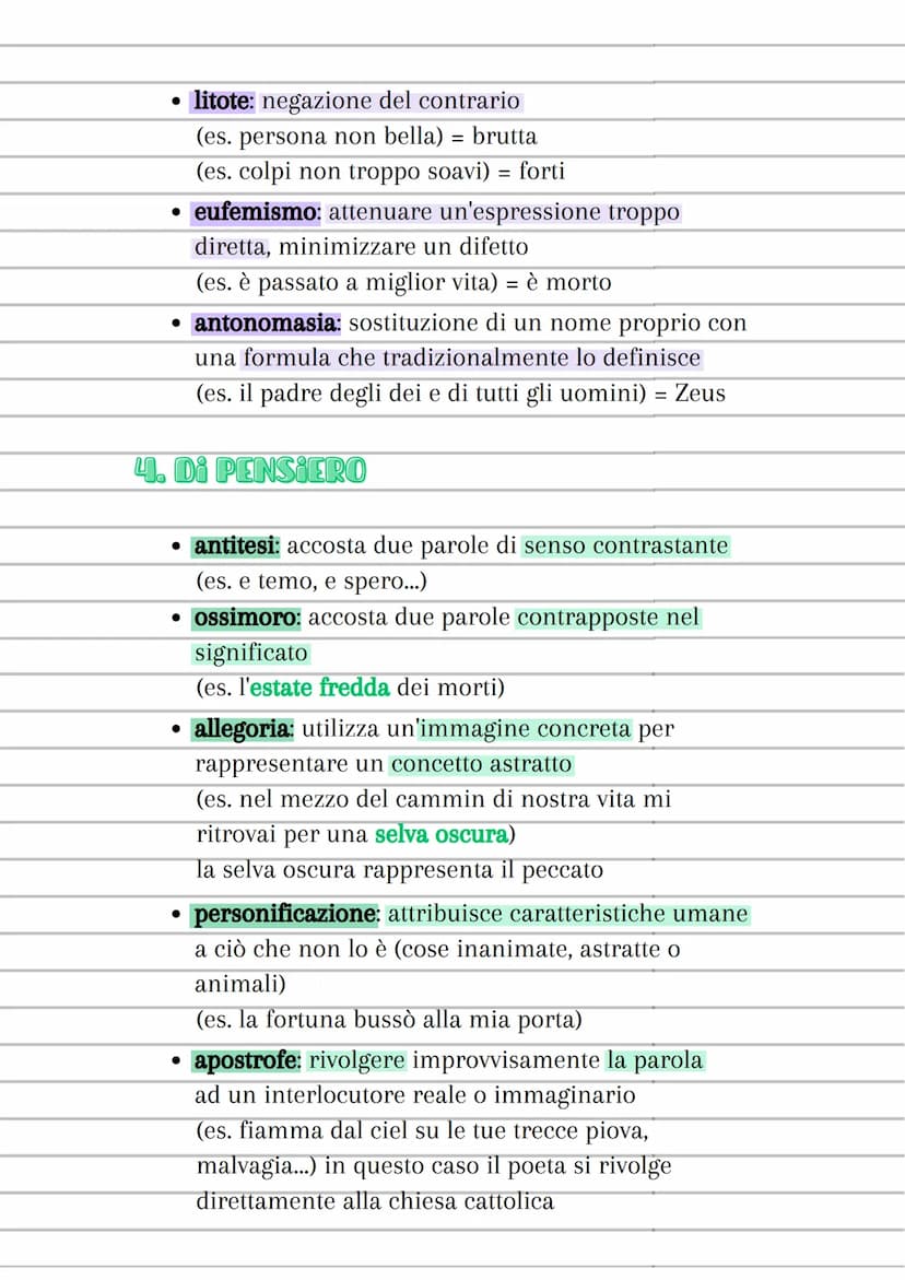 FIGURE RETORICHE
1. Di SUONO
• onomatopea: una parola produce un suono
1) parole prive i significato proprio (fru fru)
2) parole con signifi