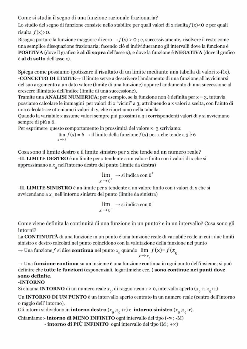 MATEMATICA TEORIA
Come si risolve una disequazione frazionaria? Illustra il procedimento risolutivo
-Porre la FRAZIONE maggiore uguale a O →