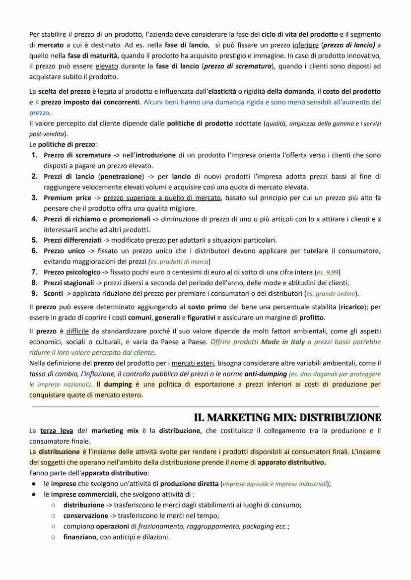 IL MARKETING MIX: PRODOTTO
Il prodotto è la prima leva del marketing mix ed è l'elemento fondamentale dell'offerta dell'impresa al mercato.
