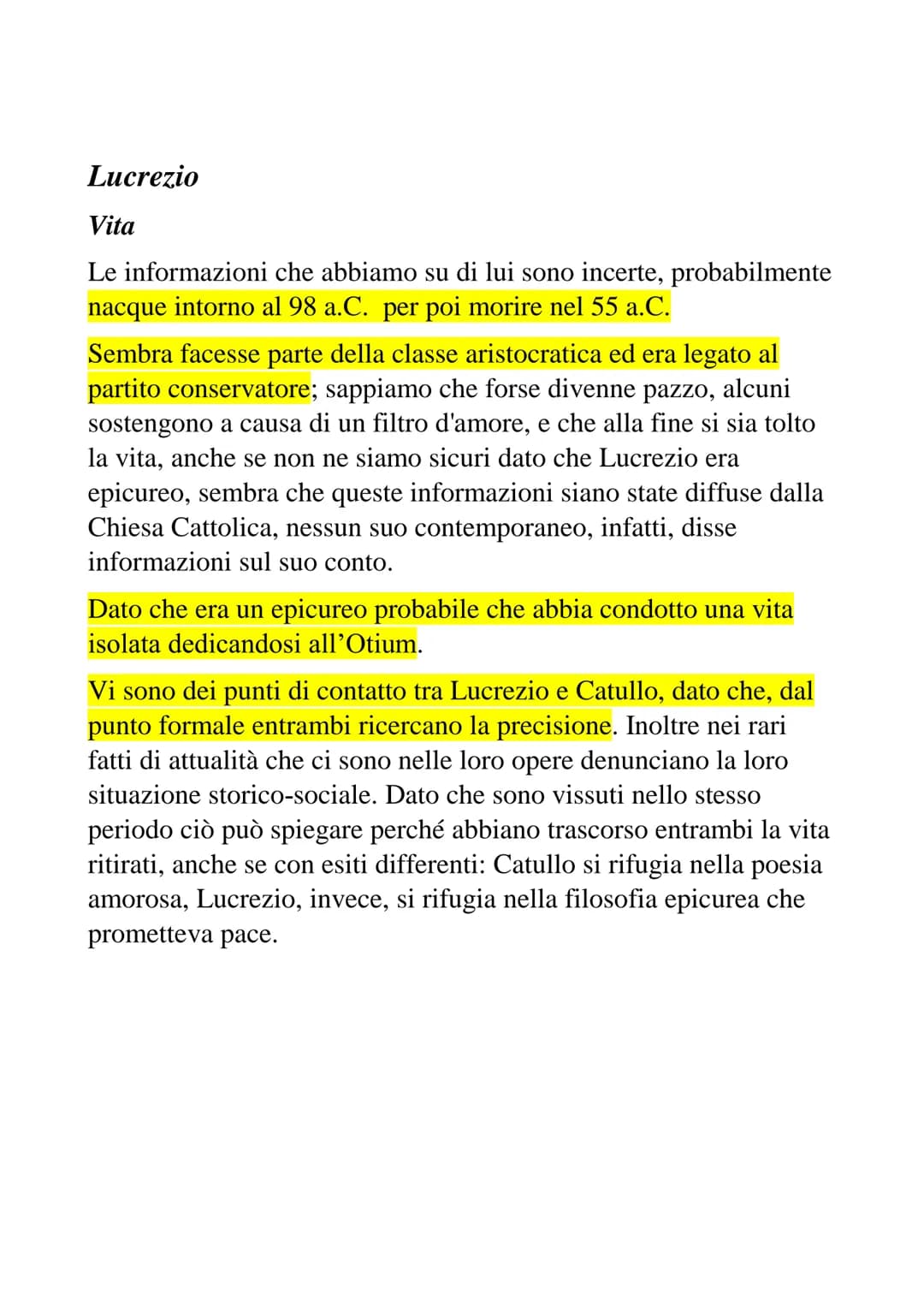 Interrogazione di Latino
L'Epicureismo
Secondo l'epicureismo, fondato da Epicuro di Samo, tra le cause
principali del dolore umano vi sono l