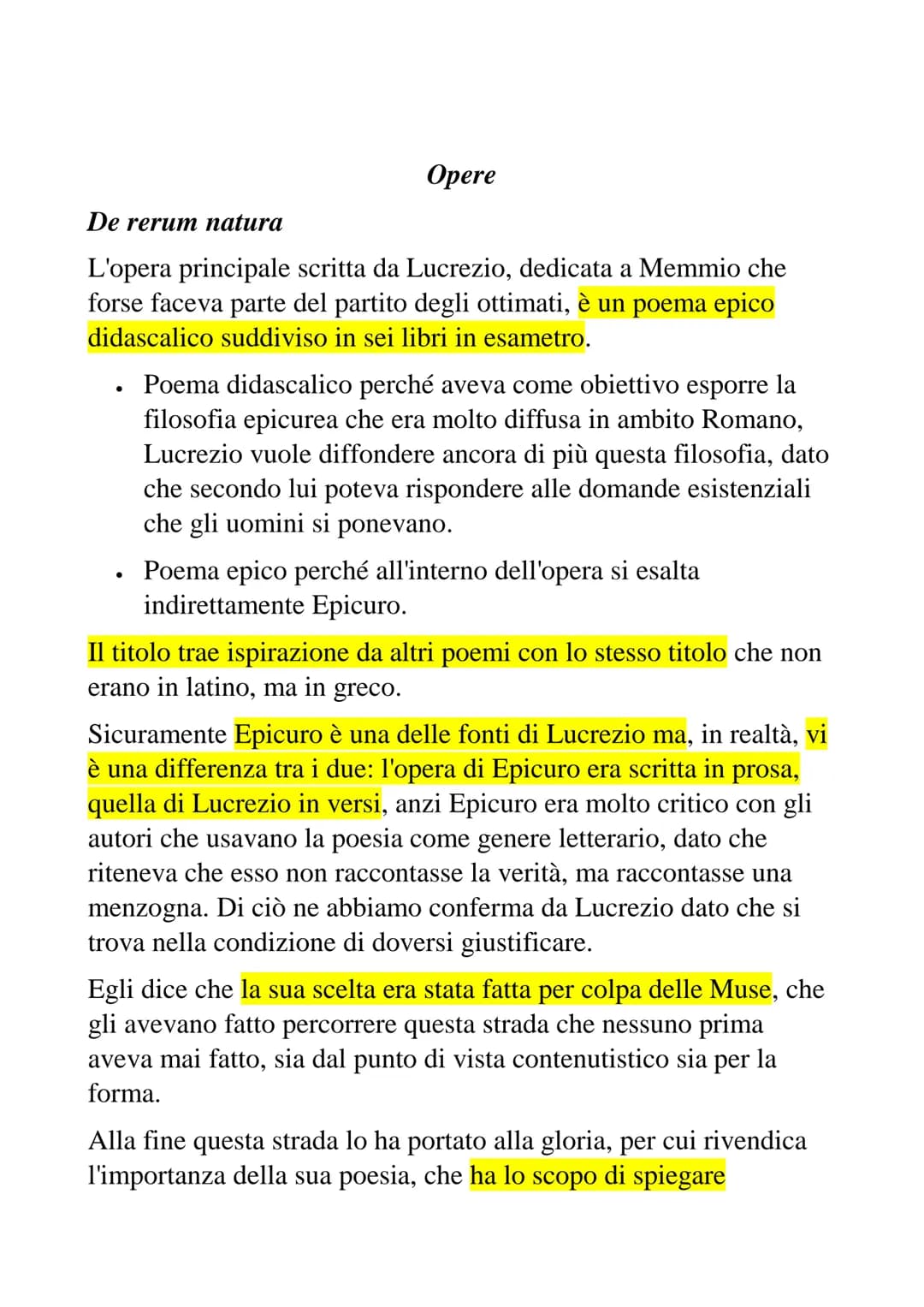 Interrogazione di Latino
L'Epicureismo
Secondo l'epicureismo, fondato da Epicuro di Samo, tra le cause
principali del dolore umano vi sono l