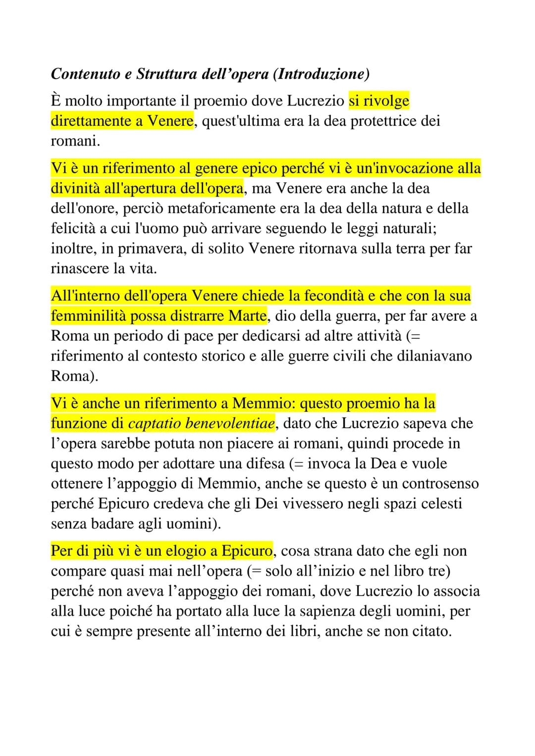 Interrogazione di Latino
L'Epicureismo
Secondo l'epicureismo, fondato da Epicuro di Samo, tra le cause
principali del dolore umano vi sono l