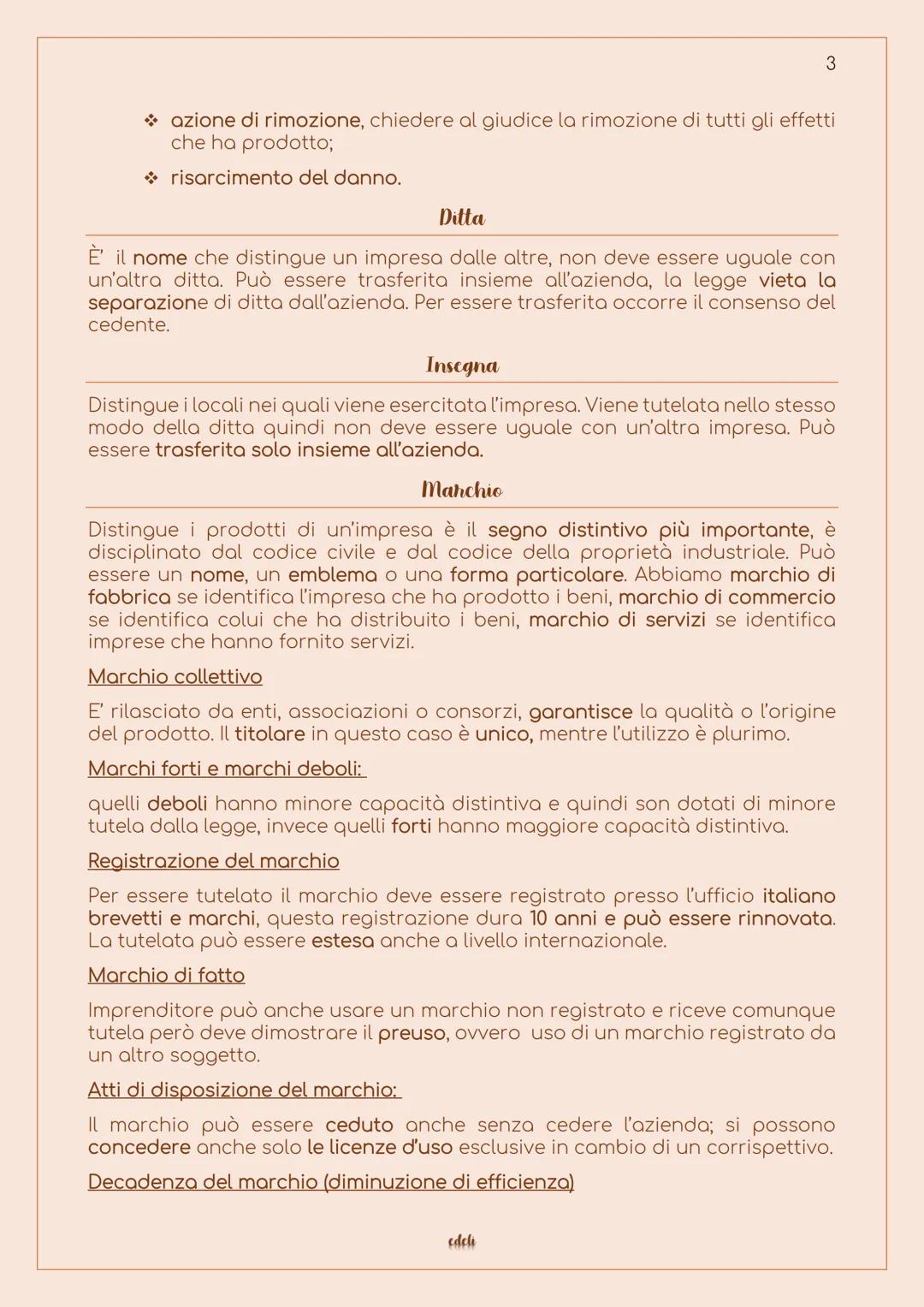 L'AZIENDA
1
I beni aziendali
Il concetto giuridico di azienda si distingue da quello di impresa. L'azienda
viene definita dal codice civile 