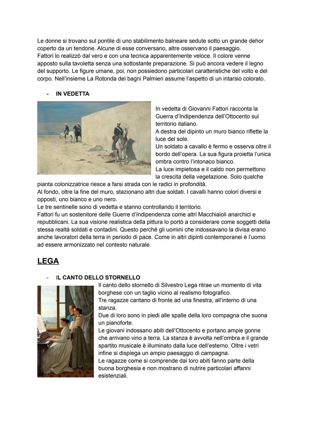 # I MACCHIAIOLI
Con il termine Macchiaioli si indica un gruppo di pittori italiani attivi in Toscana negli anni '50
e '60 dell'800, che abba