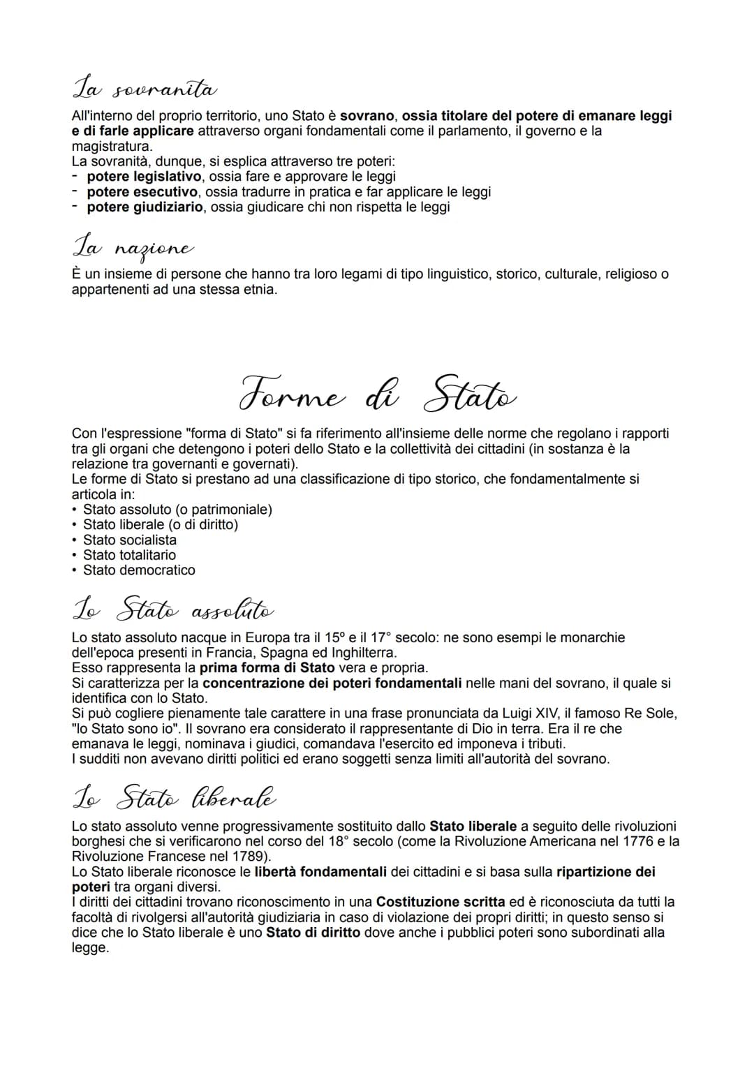 To
Stato e gli elementi costitutivi
Lo Stato può essere definito come l'organizzazione politica di un popolo presente in maniera
stabile sul