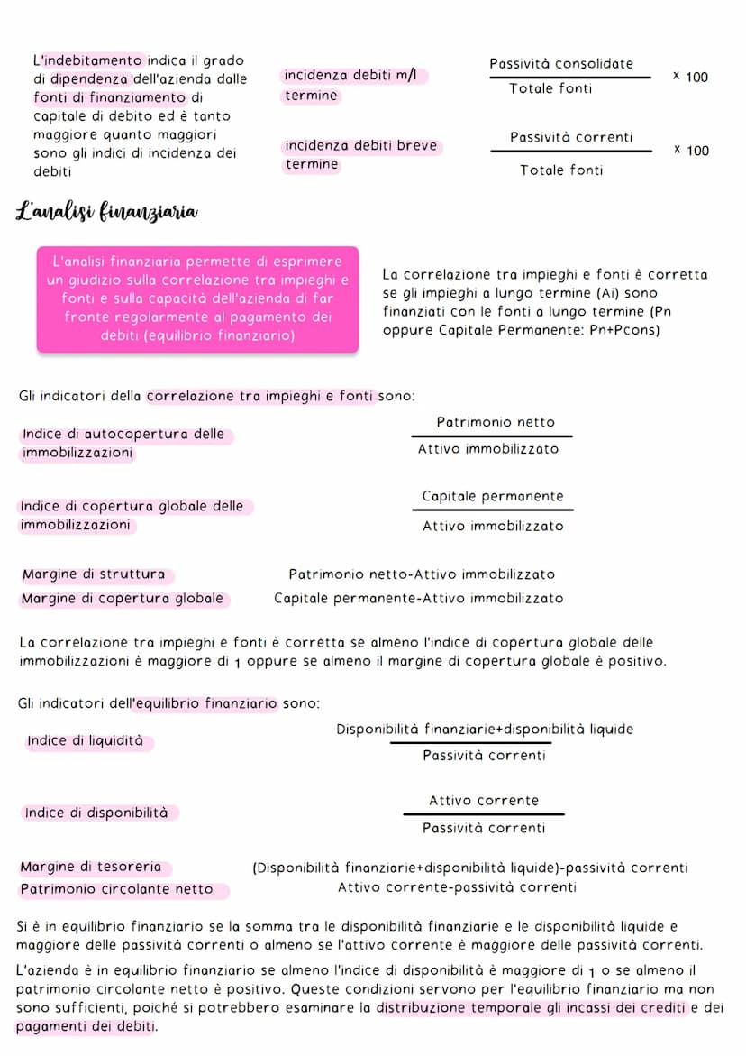 L'analisi patrimoniale.
finanziaria ed economica
L'analisi patrimoniale
L'analisi patrimoniale permette di esprimere un giudizio sulla strut