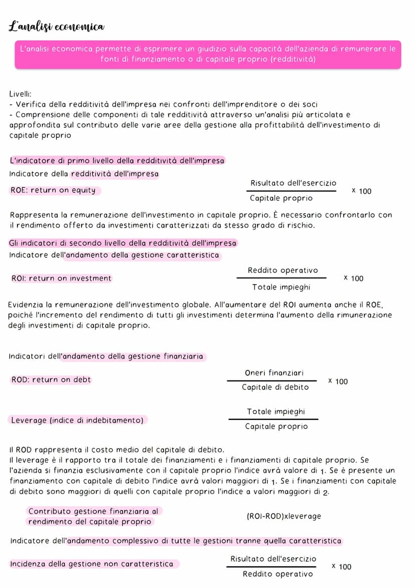 L'analisi patrimoniale.
finanziaria ed economica
L'analisi patrimoniale
L'analisi patrimoniale permette di esprimere un giudizio sulla strut