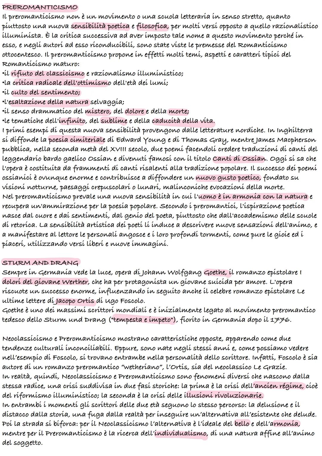 ITALIANO
NEOCLASSICISMO E PREROMANTICISMO
ETÀ NAPOLEONICA: nel 1796 le truppe francesi entrano in Italia. L'evento porta con sè
importanti c