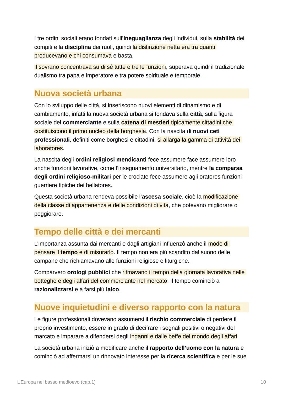 L'Europa nel basso medioevo
(cap.1)
1. Crescita demografica e innovazioni
tecniche
Ripresa dell'Europa e crescita demografica
Intorno all'an
