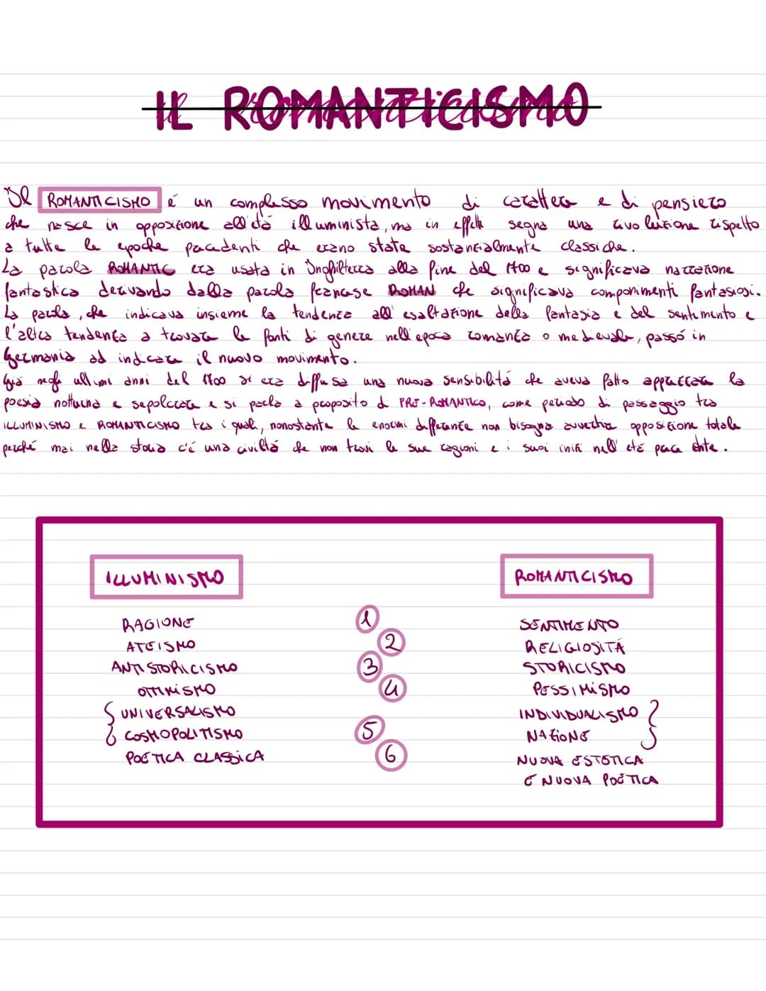 IL ROMANTICISMO
S ROMANTICISMO é
complesso movimento
che nasce in opposizione all'età illuminista, ma
di carattere e
effetti segna una
си
a 