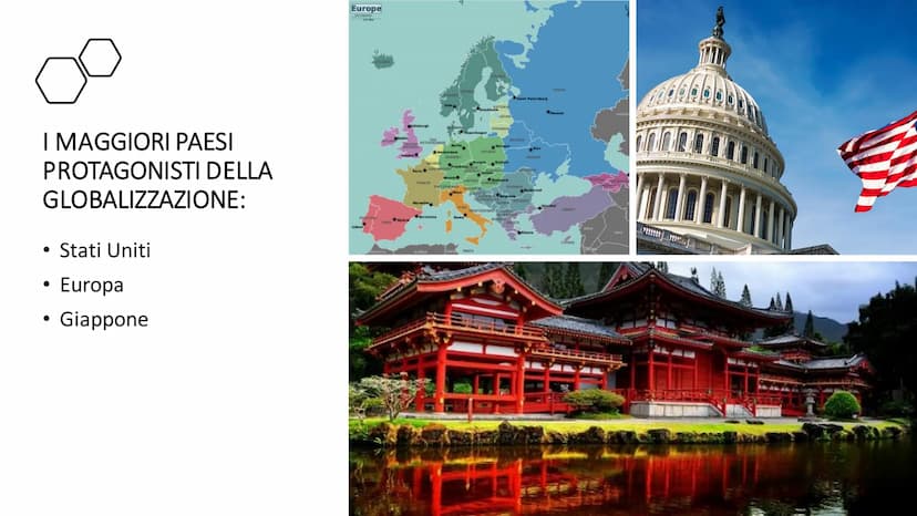 0
LA GLOBALIZZAZIONE
tit CHE COSA E'?
• La Globalizzazione è un grande
mercato senza frontiere dove
avviene uno scambio di beni,
denaro ma a
