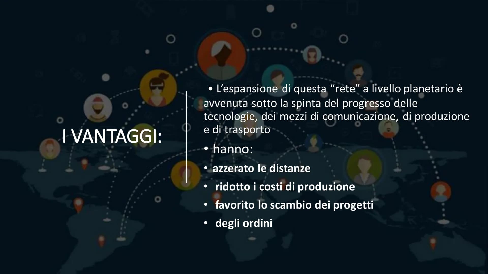 0
LA GLOBALIZZAZIONE
tit CHE COSA E'?
• La Globalizzazione è un grande
mercato senza frontiere dove
avviene uno scambio di beni,
denaro ma a