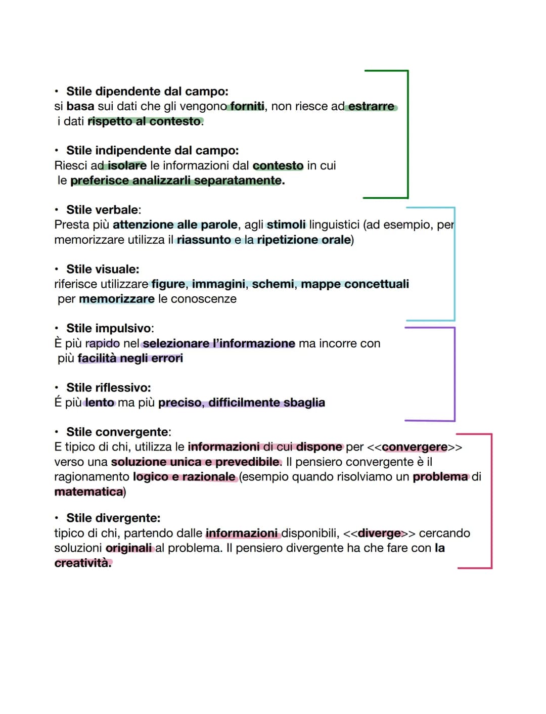 Il metodo di studio
La scuola per definizione è un luogo in cui si impara, dove si applicano molte
prospettive teoriche in materia di appren