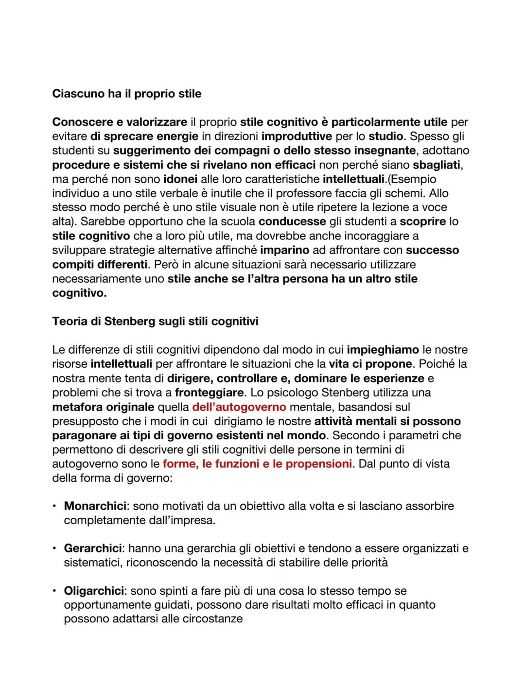 Il metodo di studio
La scuola per definizione è un luogo in cui si impara, dove si applicano molte
prospettive teoriche in materia di appren