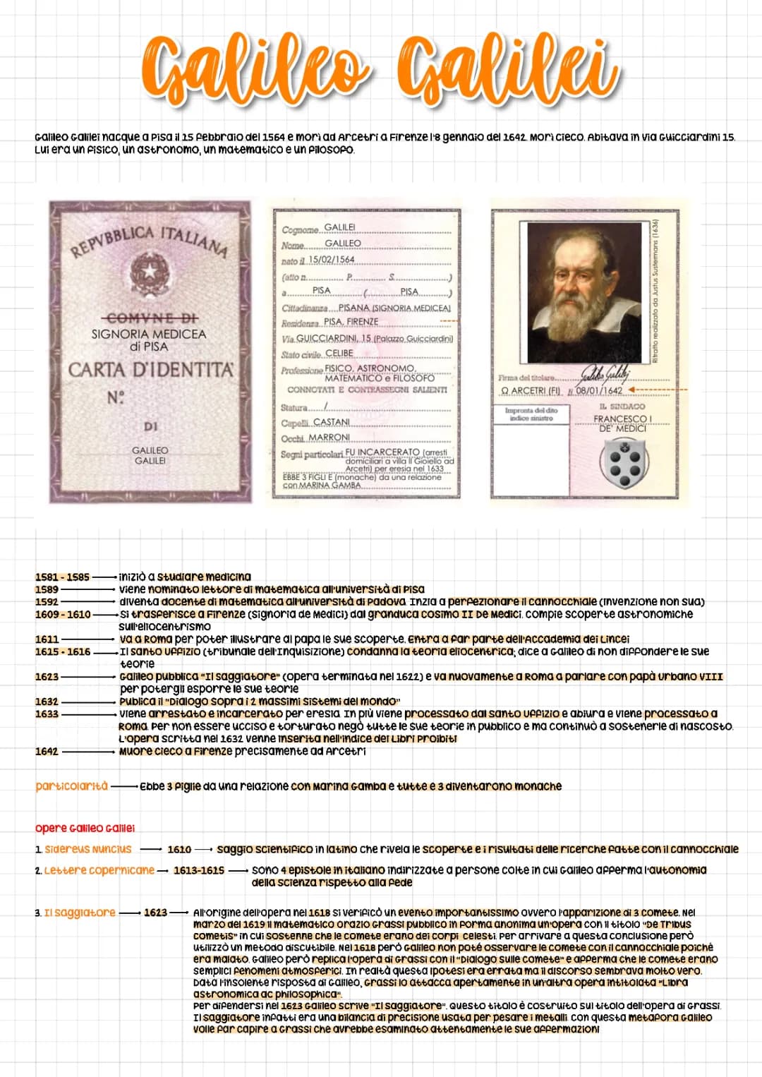 Galielo Galilei - vita, opere e rivoluzione scientifica