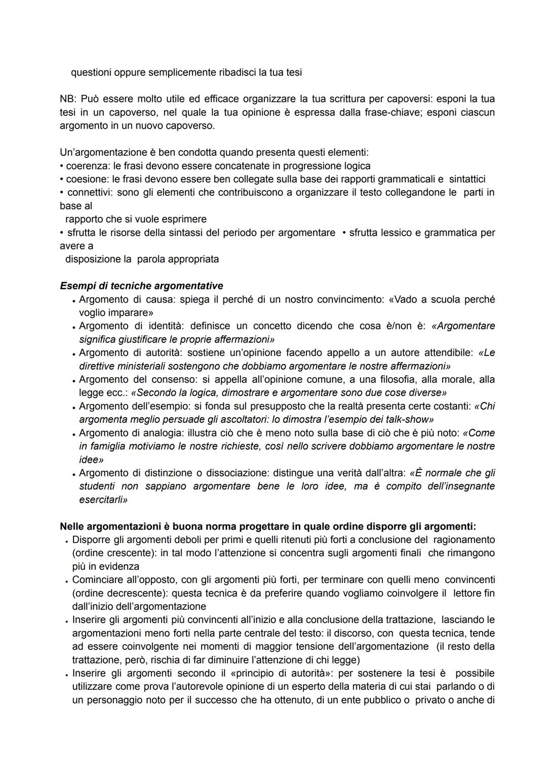 Il testo argomentativo
Cosa significa argomentare?
Il termine argomentare deriva dal latino «argumentor» ovvero:
• provare con ragionamenti
