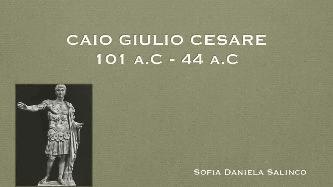 presentazione CAIO GIULIO CESARE