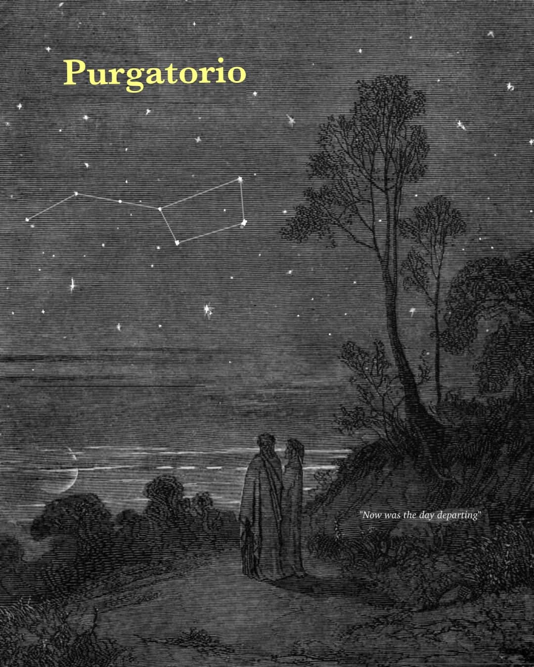 Purgatorio
"Now was the day departing" SFERA DEL FUOCO
ANTIPURGATORIO
111
PARADISO TERRESTRE
VII CORNICE
IV CORNICE
VI CORNICE
V CORNICE
COR