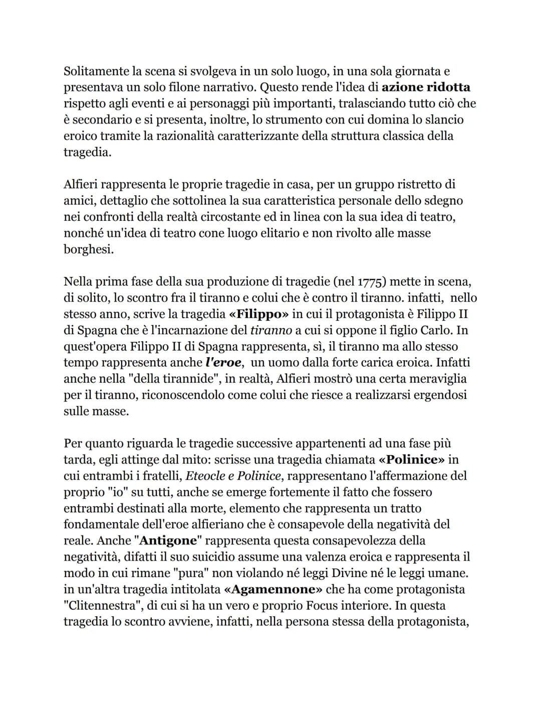 Contesto storico
Per inquadrare la figura di Alfieri è necessario dire che fra la fine del
Settecento e l'inizio dell'Ottocento, precisament