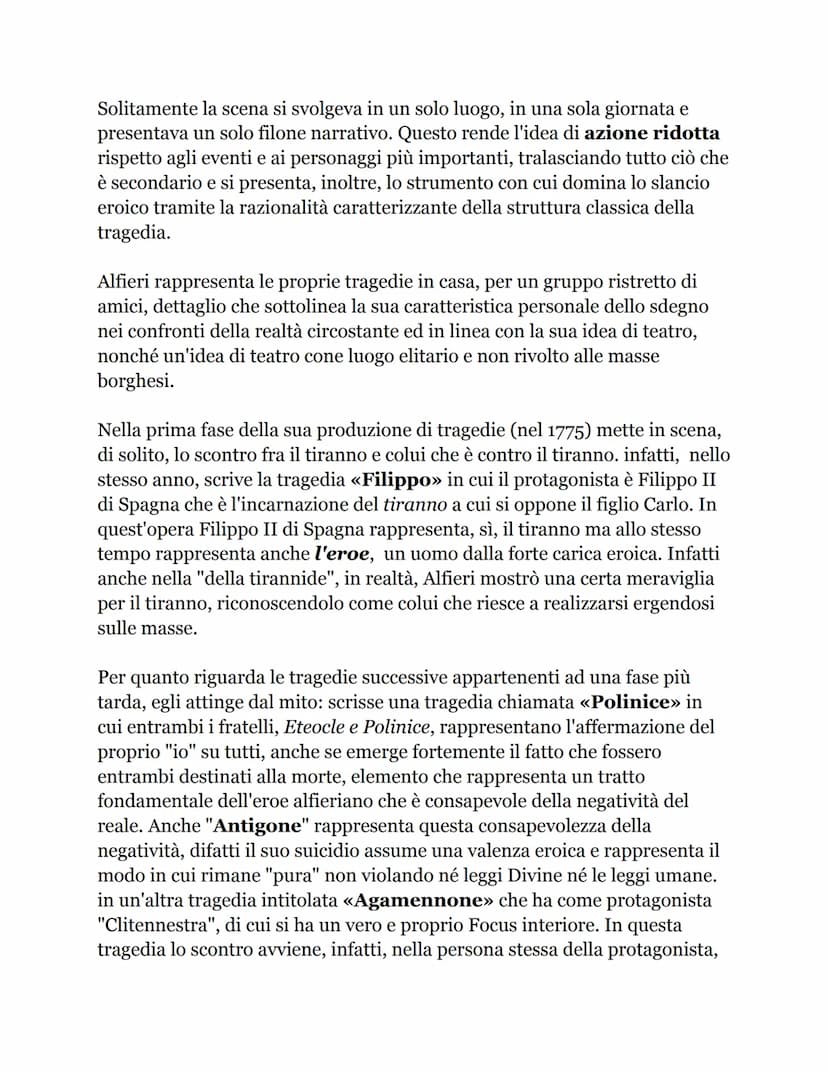 Contesto storico
Per inquadrare la figura di Alfieri è necessario dire che fra la fine del
Settecento e l'inizio dell'Ottocento, precisament