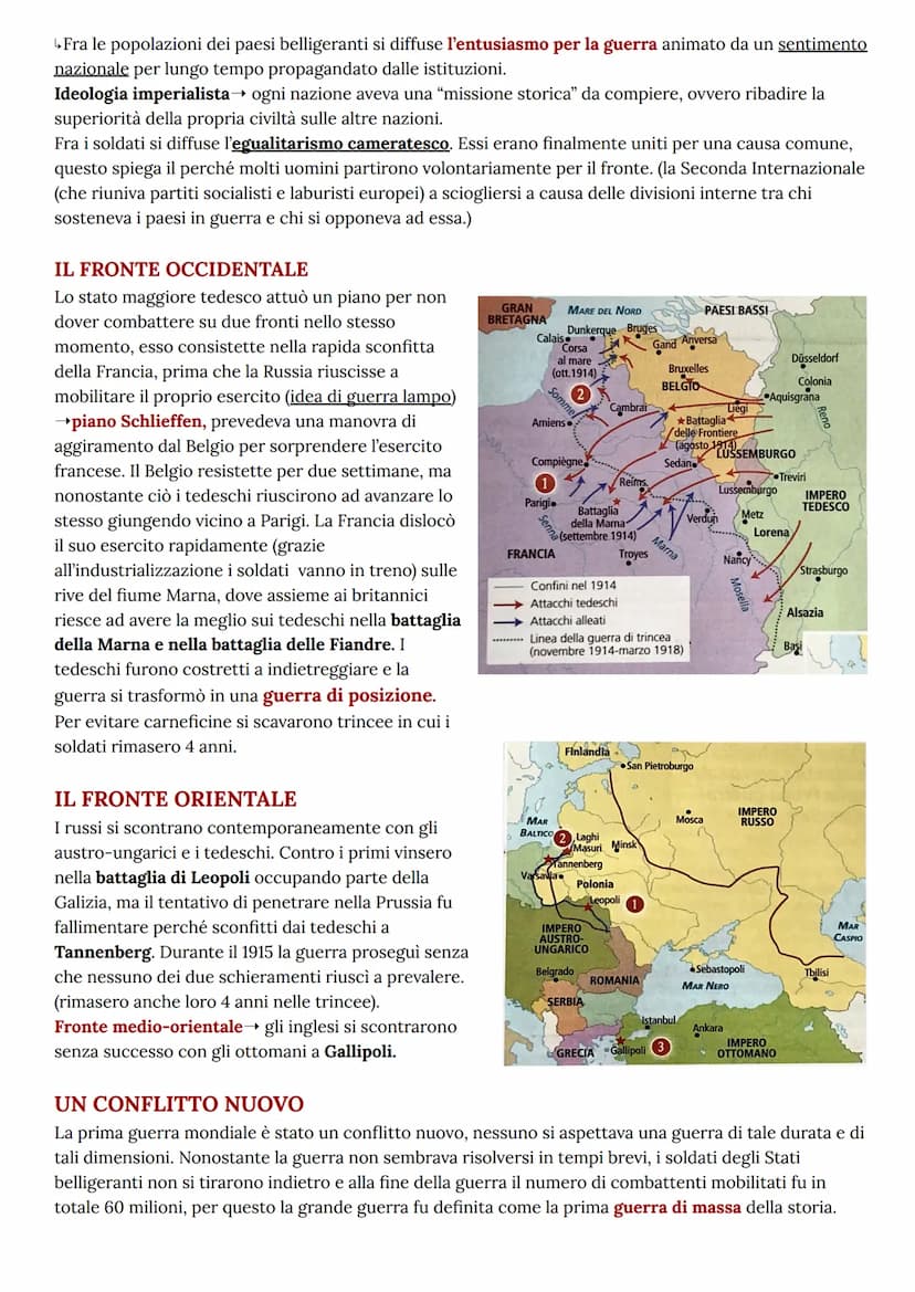 Prima Guerra Mondiale 1914-1918
La prima grande guerra segna numerosi cambiamenti importanti, riguardanti soprattutto la società e la
posizi