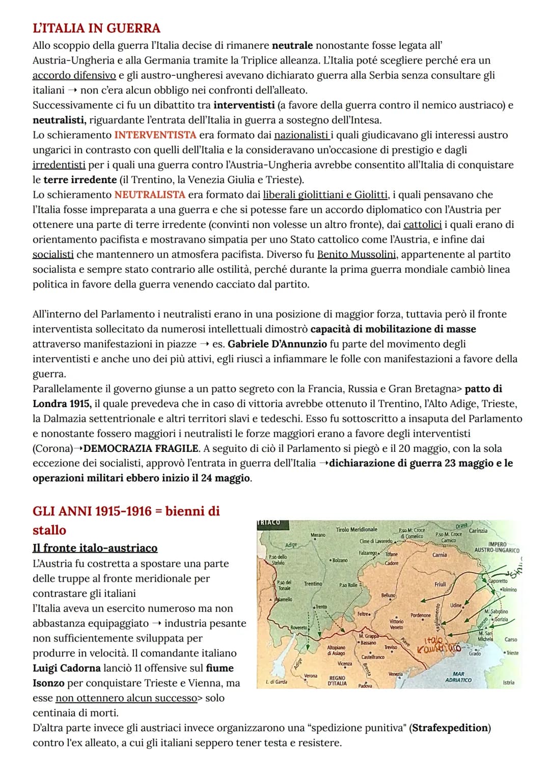 Prima Guerra Mondiale 1914-1918
La prima grande guerra segna numerosi cambiamenti importanti, riguardanti soprattutto la società e la
posizi