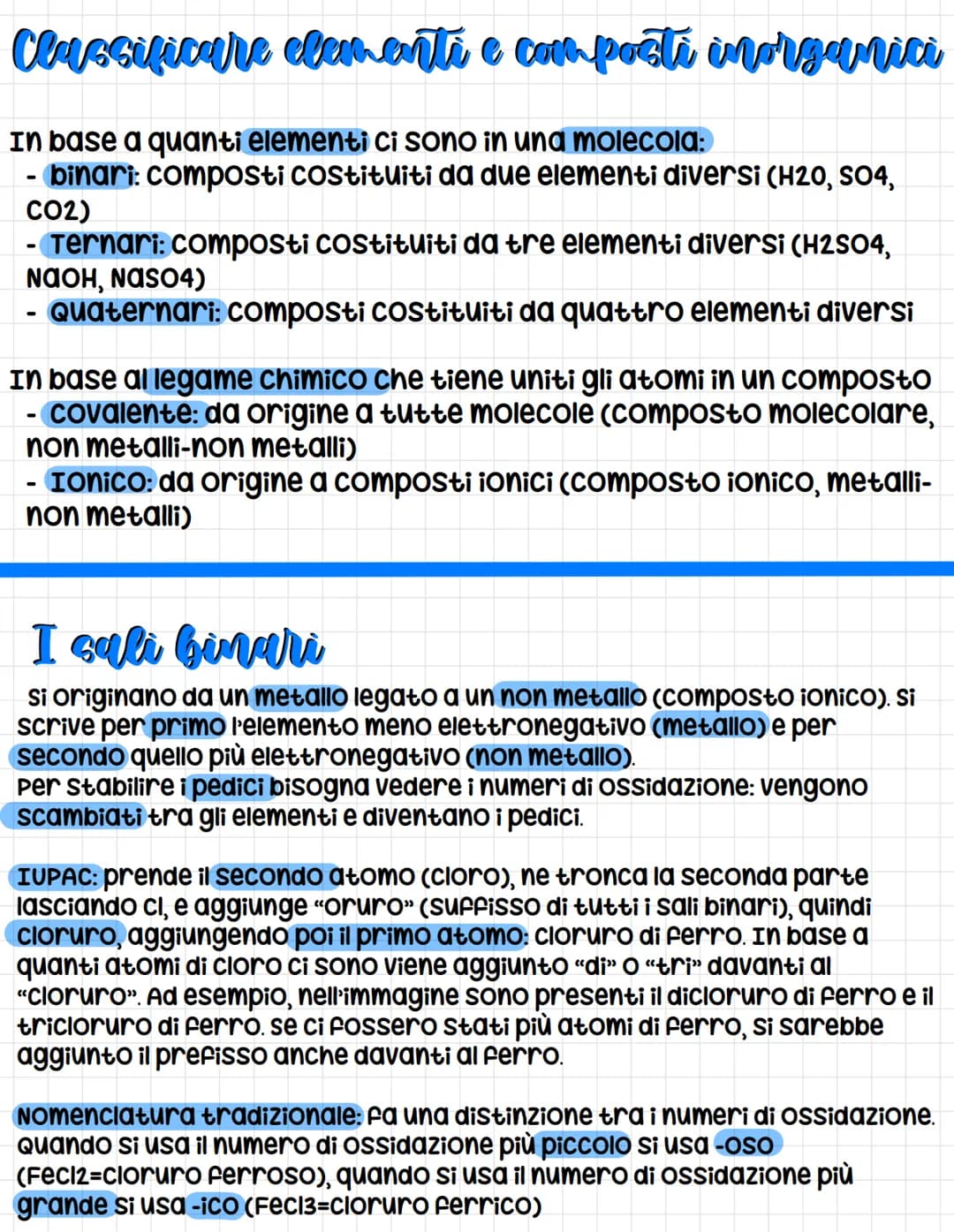 Chimica Nomenclatura
Tipologie
3 tipi di nomenclatura:
tradizionale: prima del 1959; Si basa sul calcolo del numero
di ossidazione
- Di Stoc