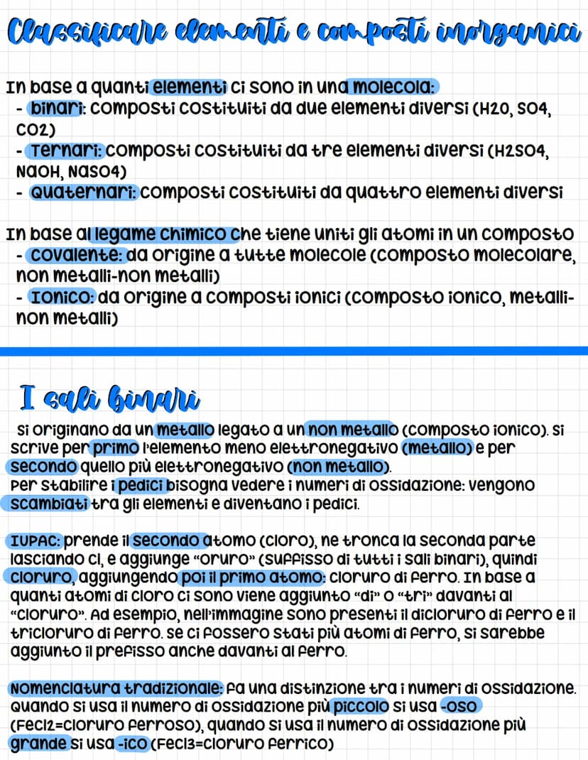 Chimica Nomenclatura
Tipologie
3 tipi di nomenclatura:
tradizionale: prima del 1959; Si basa sul calcolo del numero
di ossidazione
- Di Stoc