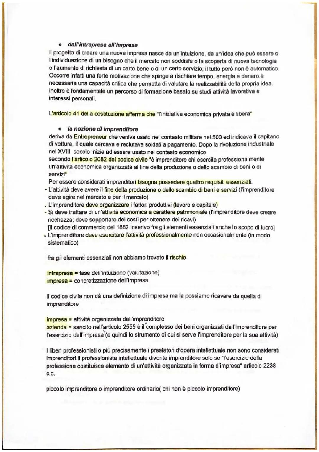 Impresa: familiare, agricola e commerciali
